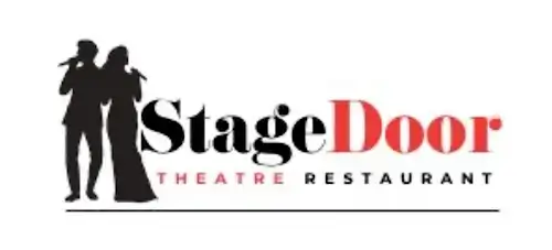 Stage Door Theatre Restaurant exterior with signage and entrance visible, representing a local dinner‑and‑show venue.